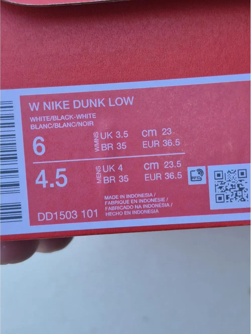 Nike Dunk Low Retro White Black Panda Womens 6 Mens 4.5 New
